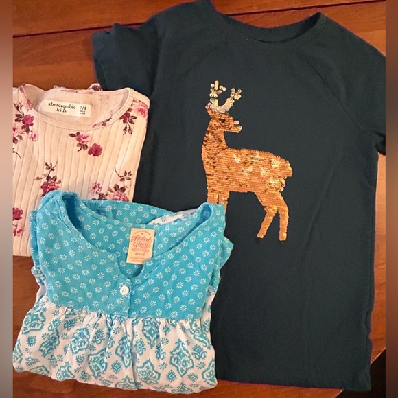 3 Girls shirts: Abercrombie Kids, Faded Glory & Cat & Jack Size M7/8. - Picture 3 of 10